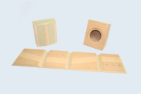 Deux petites enceintes « Public Address » réalisées à partir d'un cube folding. MDF hydrofuge.