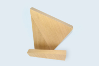 Manchette avec caisson d'accoudoir. Travail sur l'orientation des veinages.