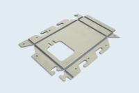 Panneau composite aluminium usiné. Rainures en V, pour pliage de la pièce.